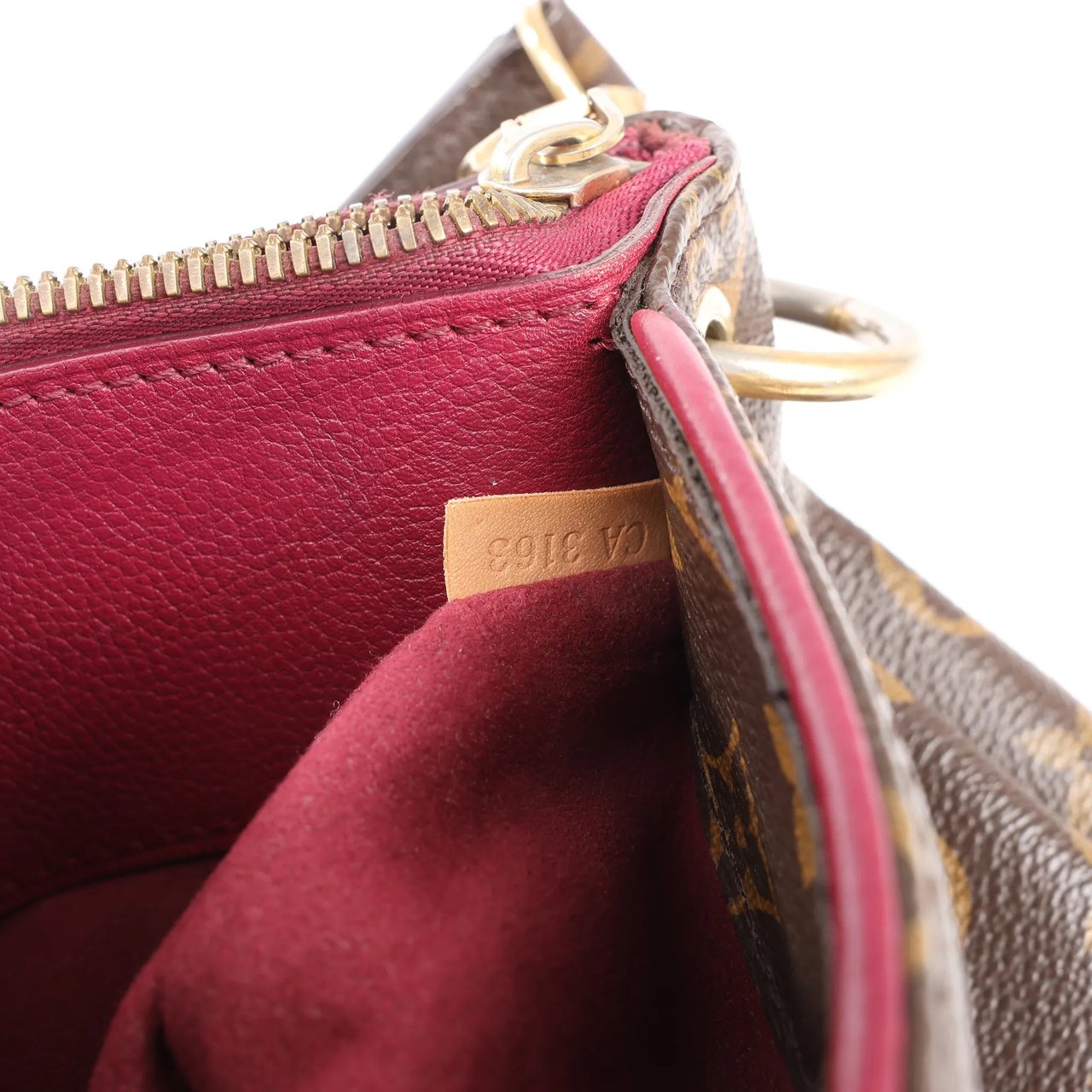 Louis Vuitton Louis Vuitton Pallas MM Monogram 2Way Handbag in Brown x Burgundy M40906 Divers