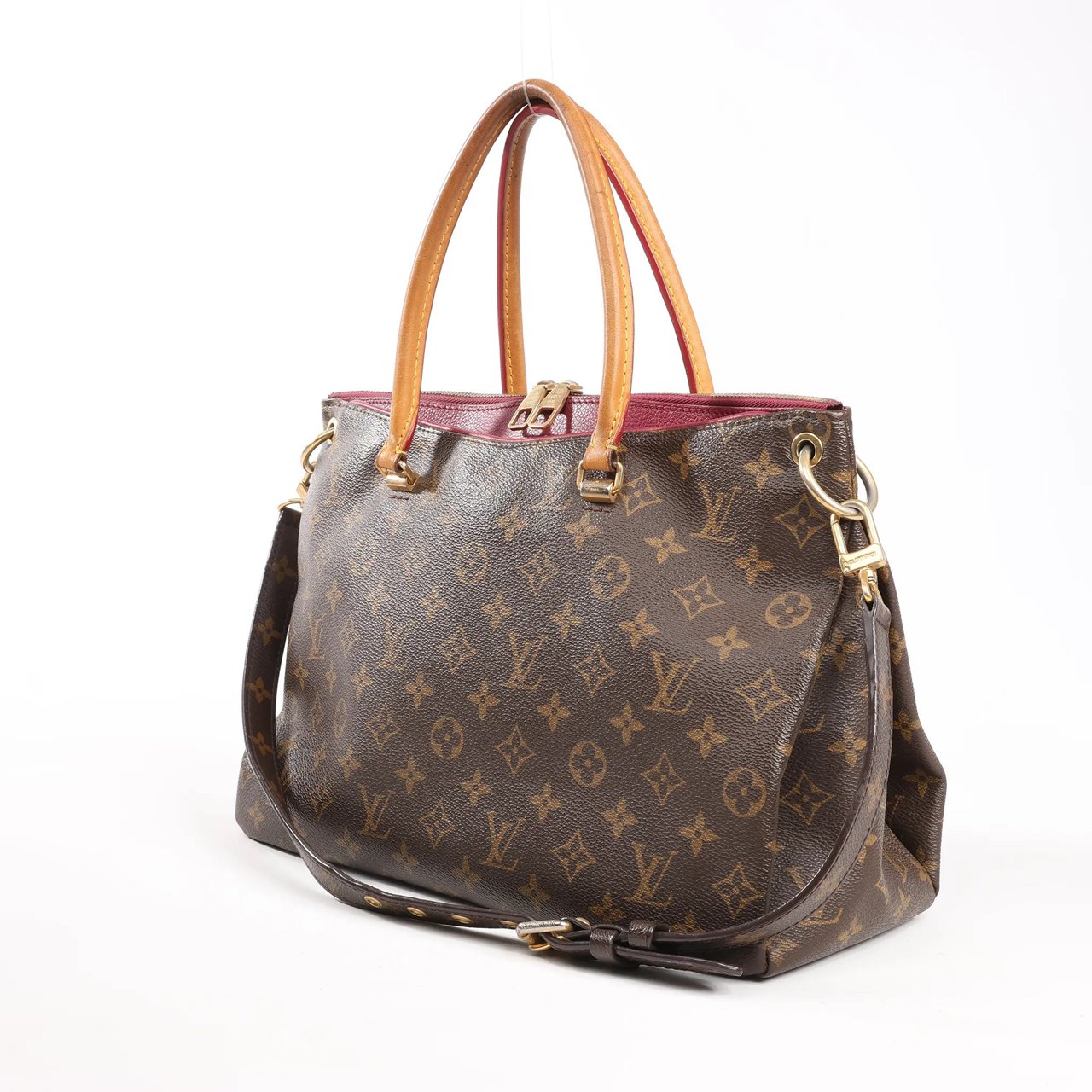 Louis Vuitton Louis Vuitton Pallas MM Monogram 2Way Handbag in Brown x Burgundy M40906 Divers