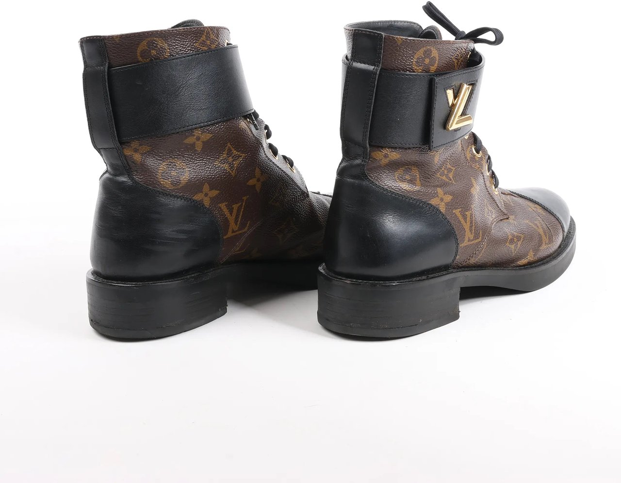 Louis Vuitton Louis Vuitton Monogram Wonderland Flat Ranger Ankle Boots in Black, Size 39 EU Bruin