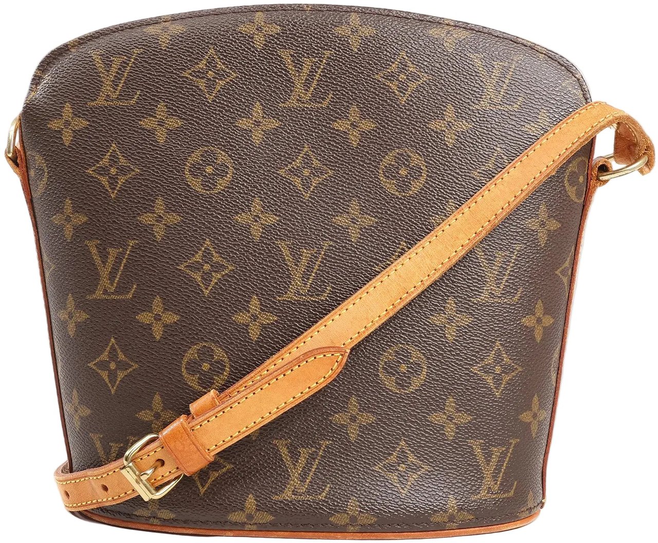 Louis Vuitton Louis Vuitton Drouot Monogram Canvas Crossbody Bag in Brown M51290 Bruin