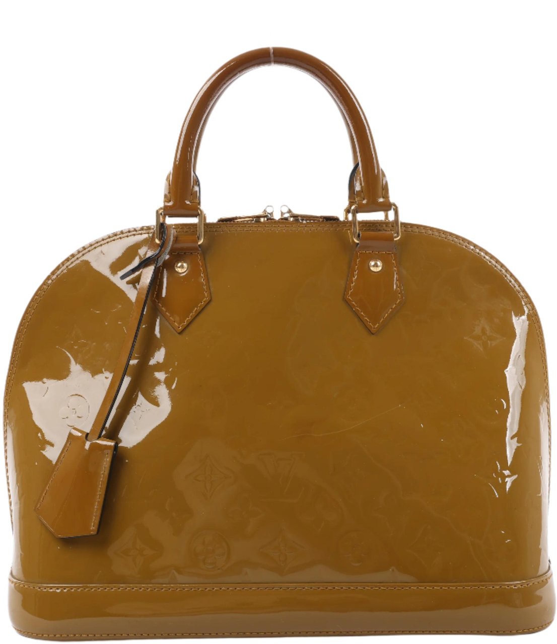 Louis Vuitton Louis Vuitton Vernis Alma Handbag in Olive M91582 Bruin