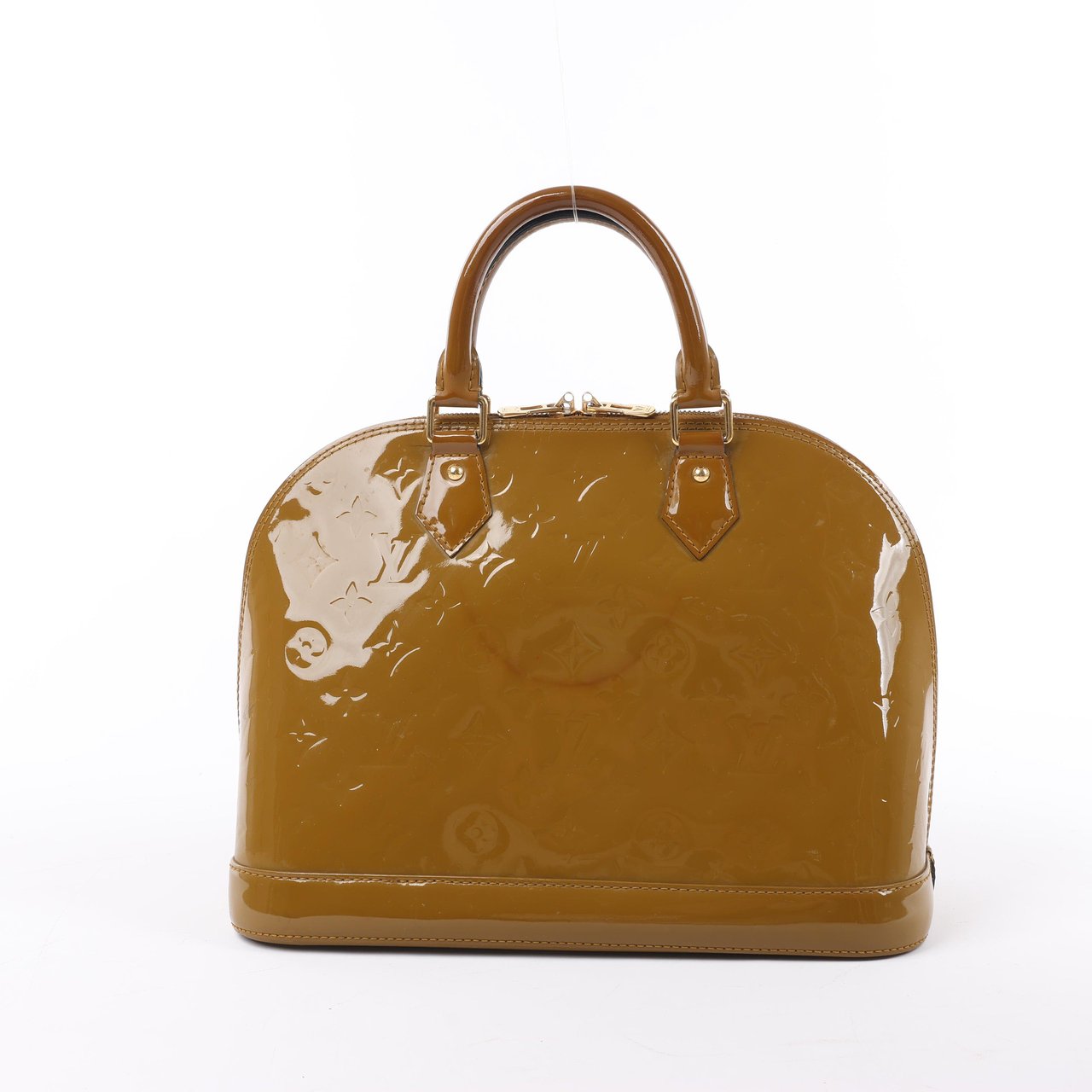 Louis Vuitton Louis Vuitton Vernis Alma Handbag in Olive M91582 Bruin