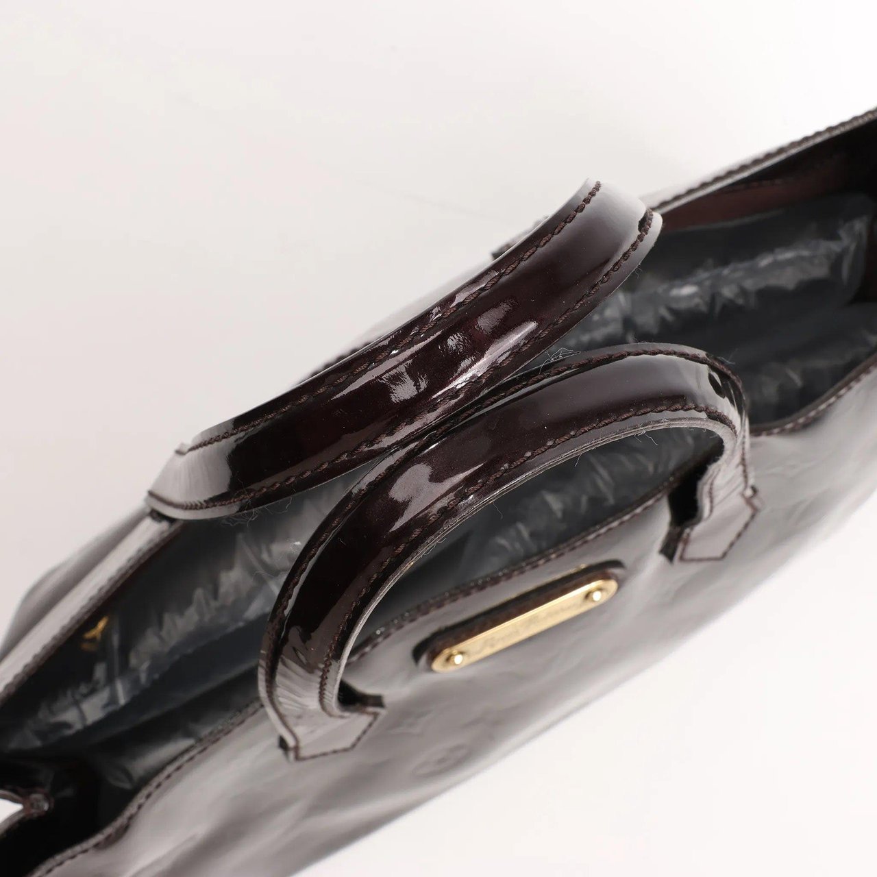 Louis Vuitton Louis Vuitton Wilshire PM Monogram Vernis Handbag in Burgundy M91644 Maroon