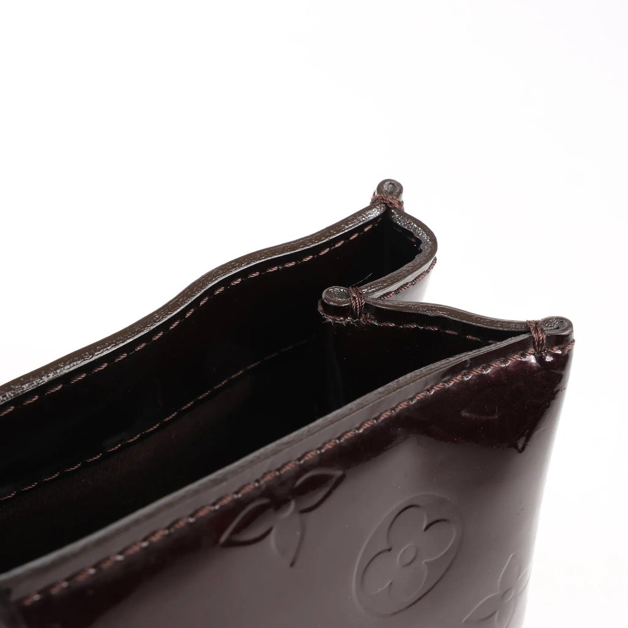 Louis Vuitton Louis Vuitton Wilshire PM Monogram Vernis Handbag in Burgundy M91644 Maroon