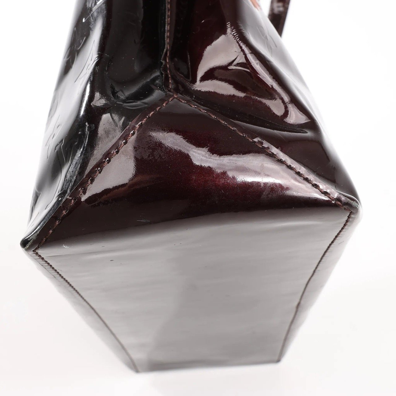 Louis Vuitton Louis Vuitton Wilshire PM Monogram Vernis Handbag in Burgundy M91644 Maroon