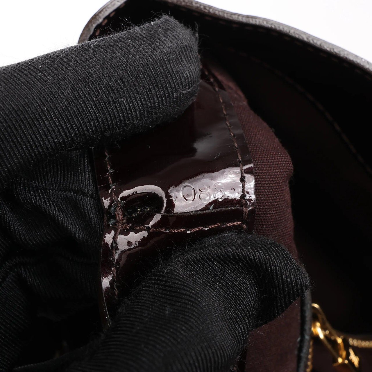 Louis Vuitton Louis Vuitton Wilshire PM Monogram Vernis Handbag in Burgundy M91644 Maroon