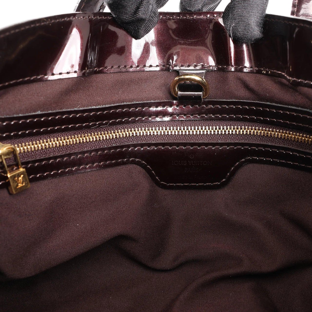 Louis Vuitton Louis Vuitton Wilshire PM Monogram Vernis Handbag in Burgundy M91644 Maroon