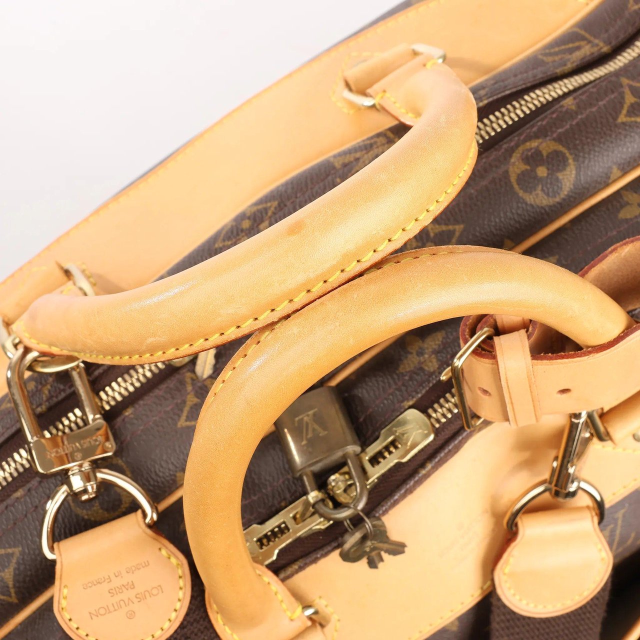 Louis Vuitton Louis Vuitton Alize Monogram Canvas 2 Poches Travel Bag in Brown M41399 Bruin