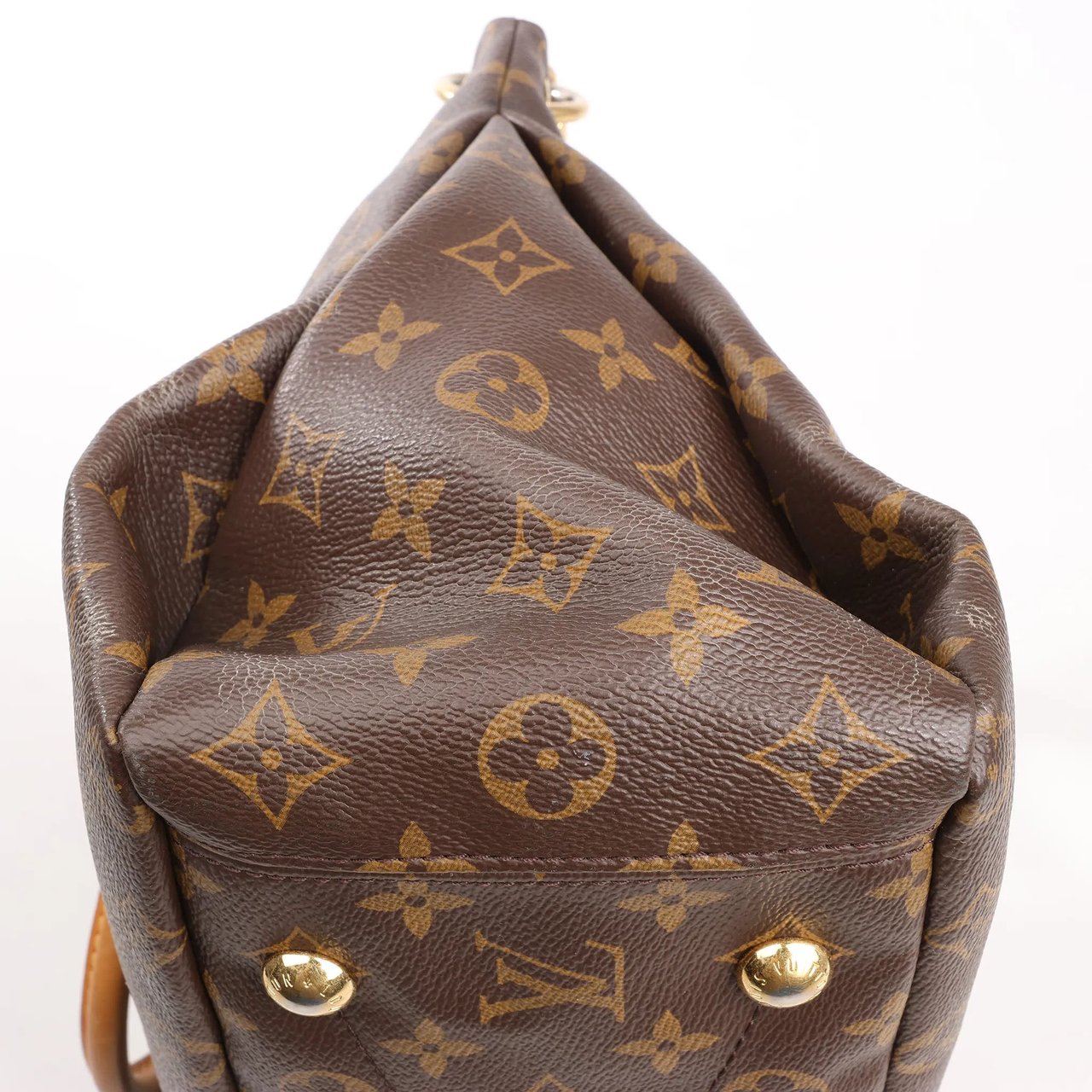 Louis Vuitton Louis Vuitton Pallas MM Monogram 2Way Handbag in Brown x Red M41175 Divers
