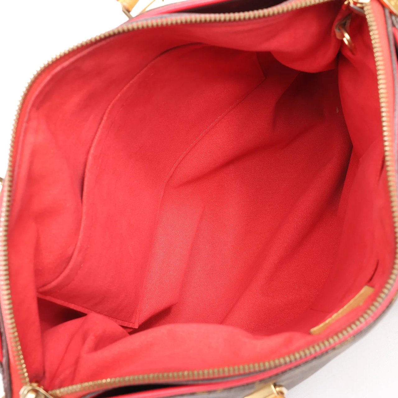 Louis Vuitton Louis Vuitton Pallas MM Monogram 2Way Handbag in Brown x Red M41175 Divers