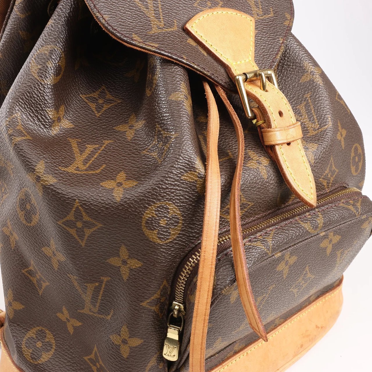 Louis Vuitton Louis Vuitton Montsouris MM Monogram Canvas Vintage Backpack in Brown M51136 Bruin