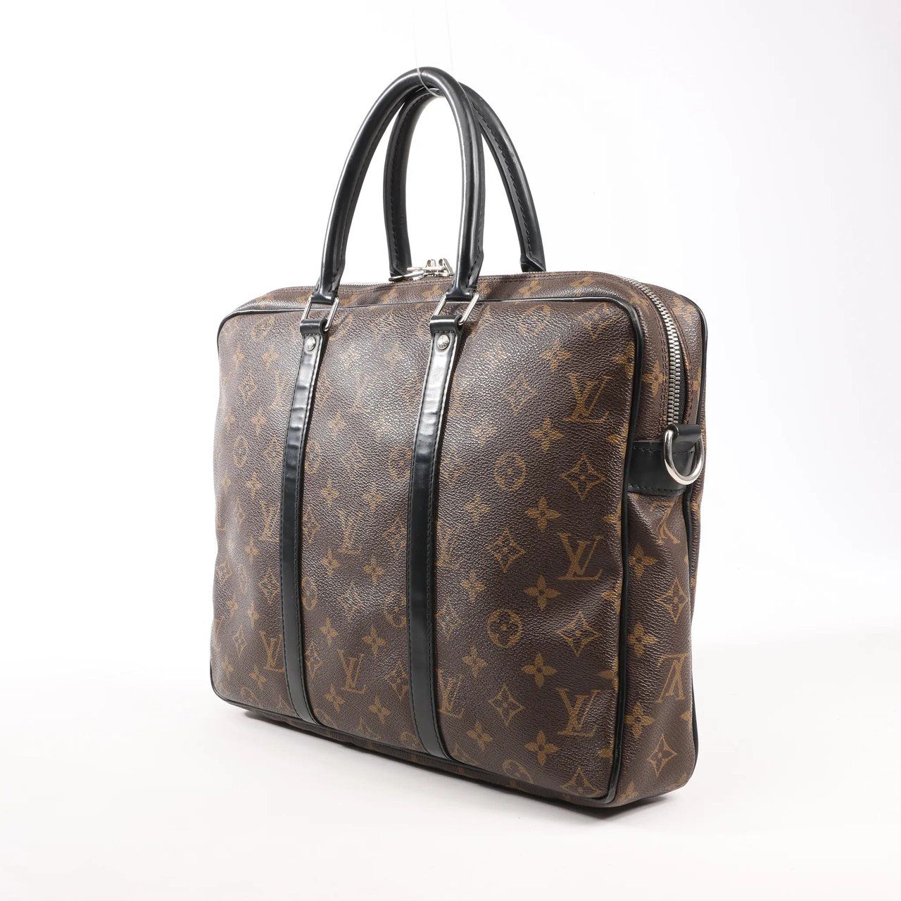 Louis Vuitton Louis Vuitton Porte Document Voyages PM Monogram Macassar Handbag in Brown M52005 Divers