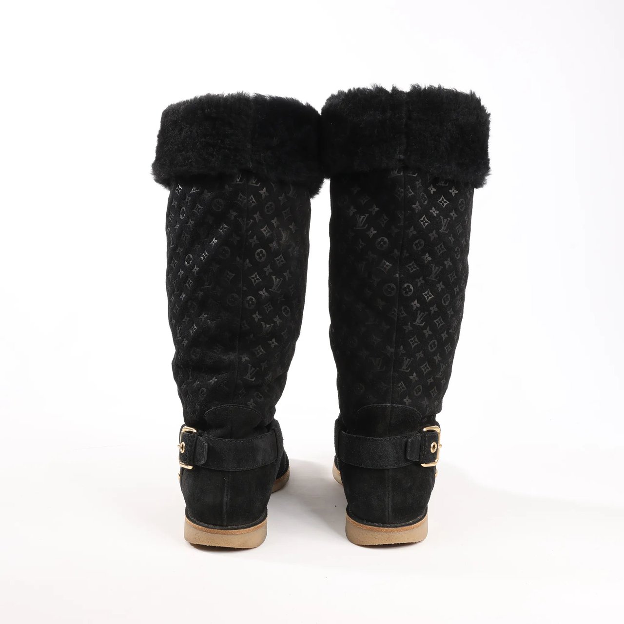 Louis Vuitton Louis Vuitton 12 years Suede Boots in Black, Size 40.5 EU Zwart