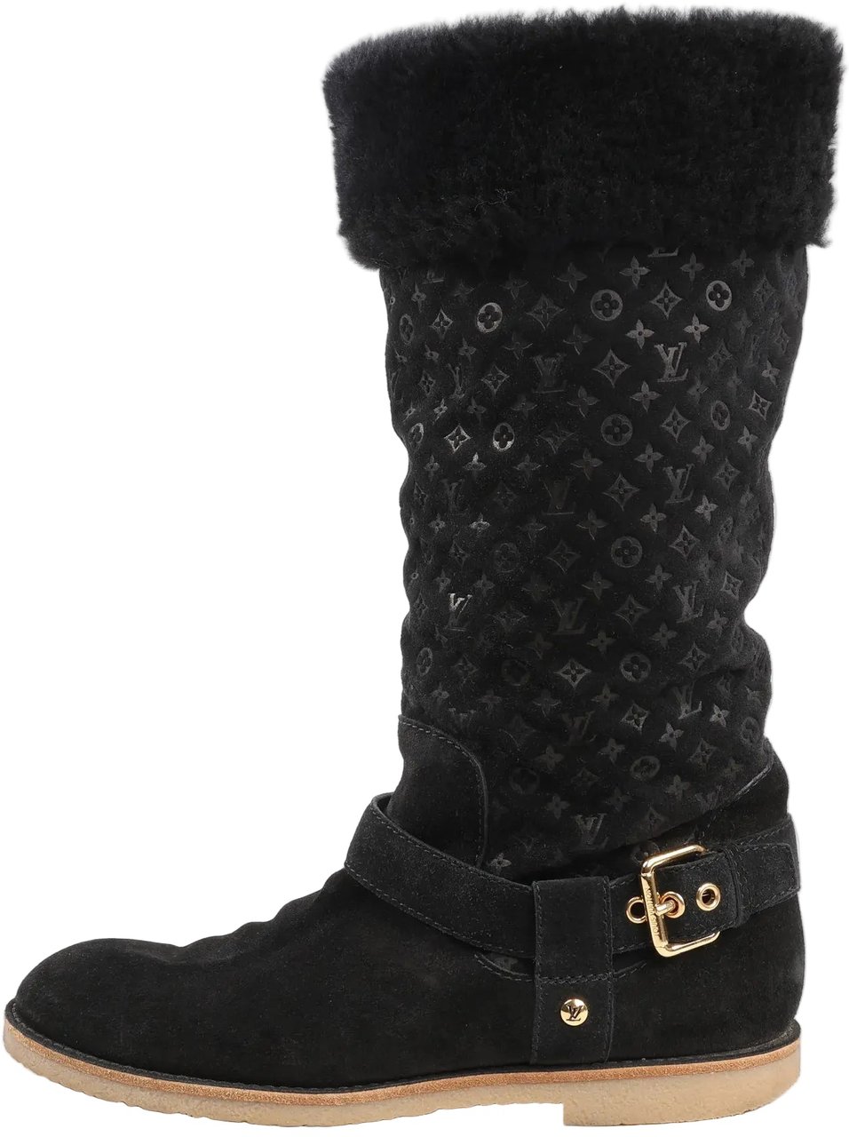 Louis Vuitton Louis Vuitton 12 years Suede Boots in Black, Size 40.5 EU Zwart