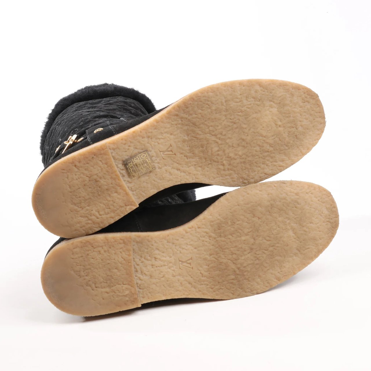 Louis Vuitton Louis Vuitton 12 years Suede Boots in Black, Size 40.5 EU Zwart