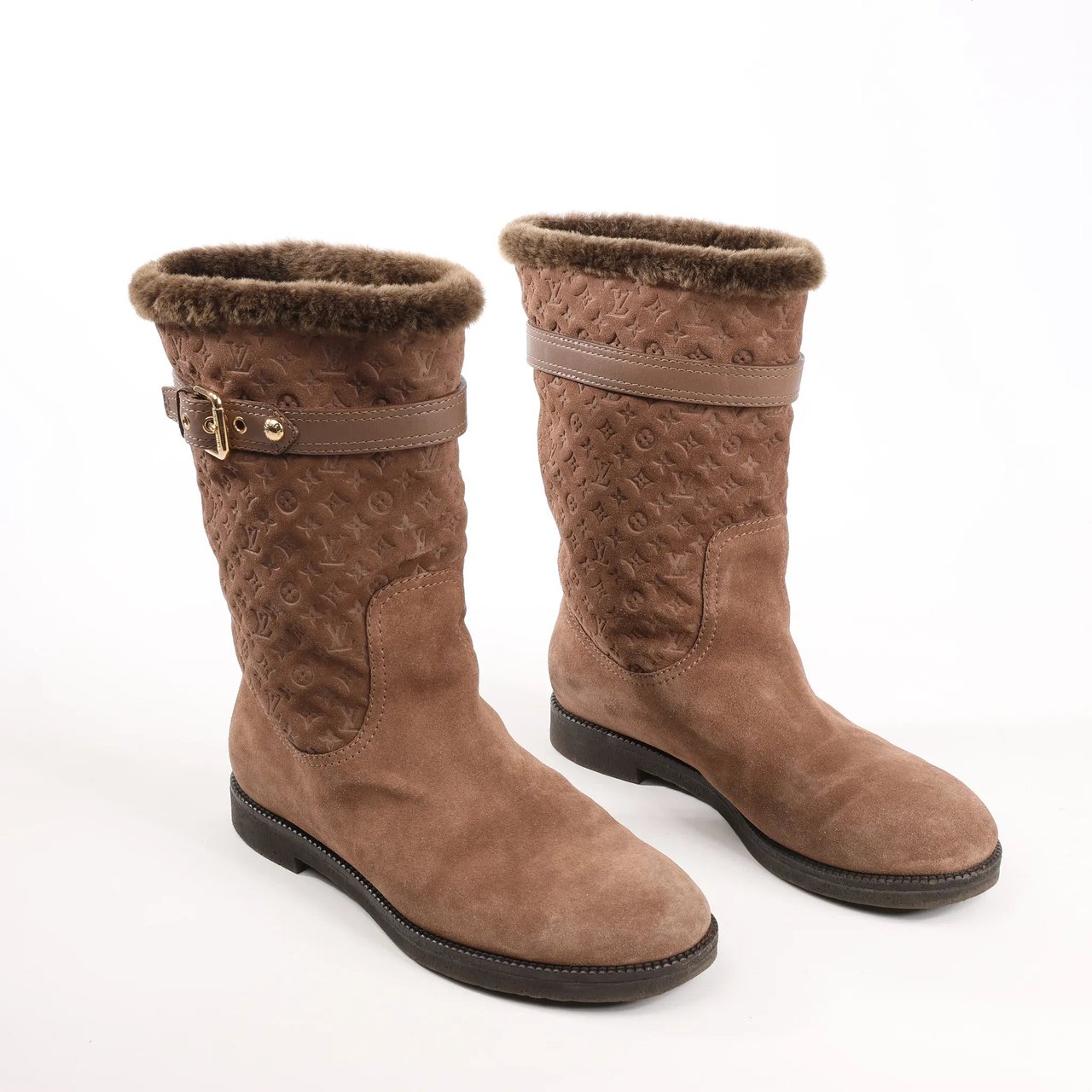 Louis Vuitton Louis Vuitton 11 years Suede Boots in Brown, Size 40 EU Bruin