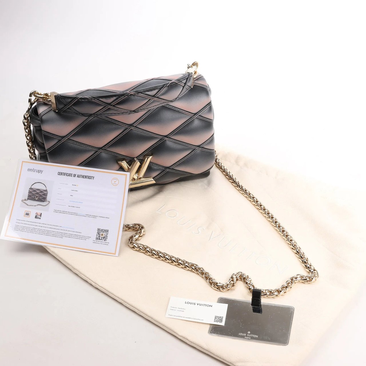 Louis Vuitton Louis Vuitton GO-14MM Malletage Crossbody Bag in Black x Pink M23569 Divers