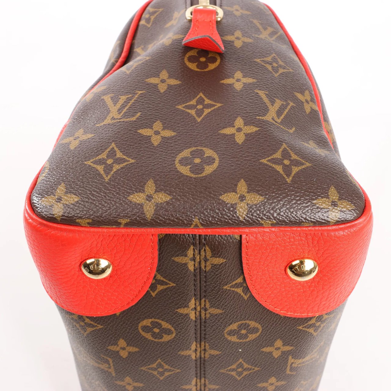 Louis Vuitton Louis Vuitton Retiro PM Monogram Canvas Handbag in Brown x Red M50057 Divers