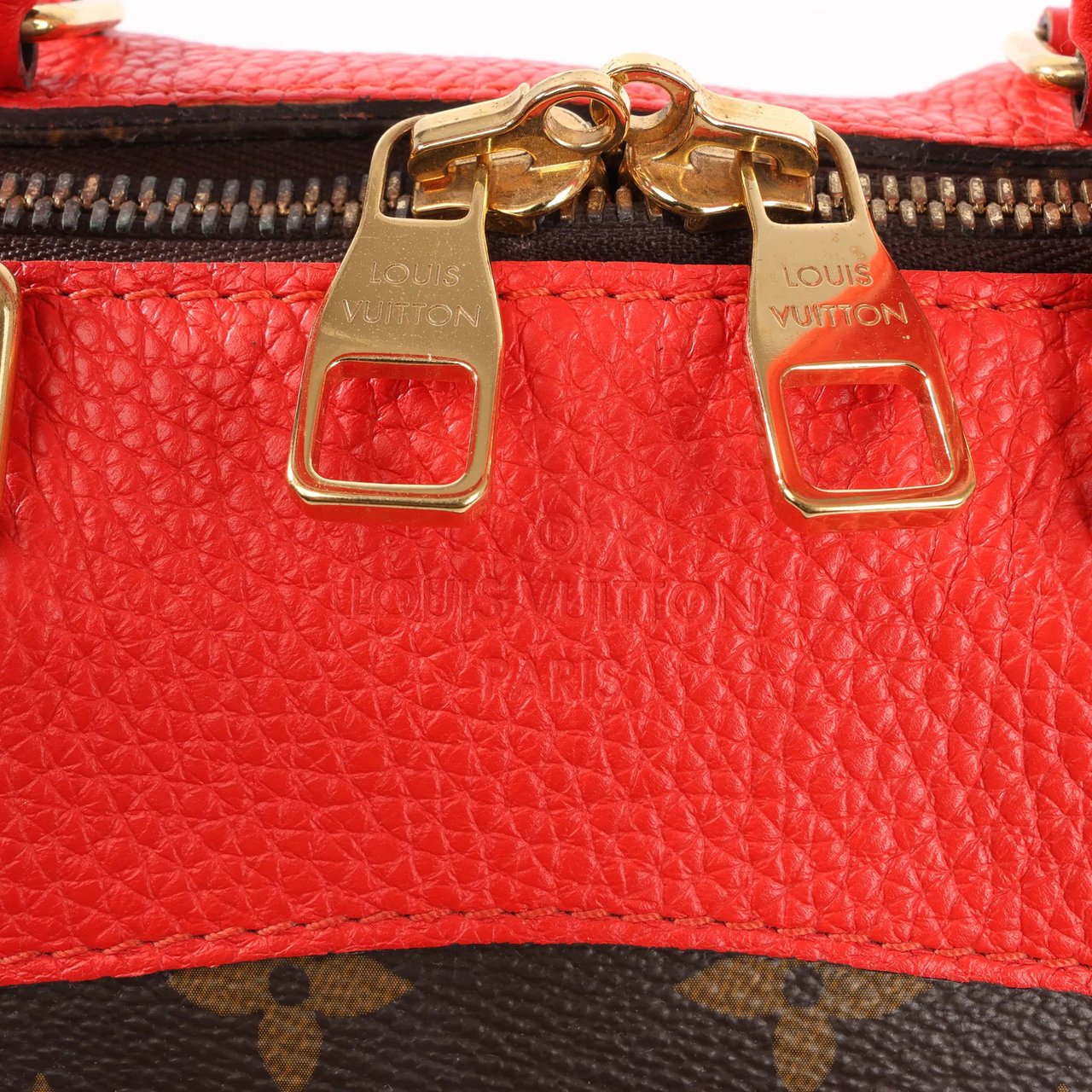 Louis Vuitton Louis Vuitton Retiro PM Monogram Canvas Handbag in Brown x Red M50057 Divers