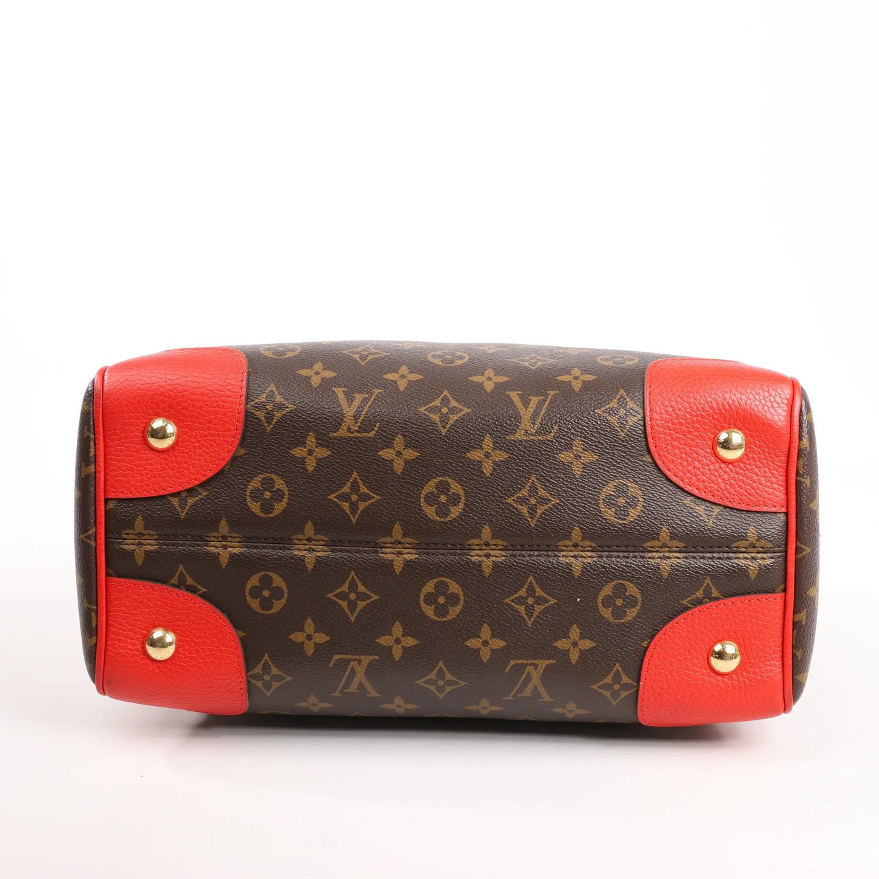 Louis Vuitton Louis Vuitton Retiro PM Monogram Canvas Handbag in Brown x Red M50057 Divers