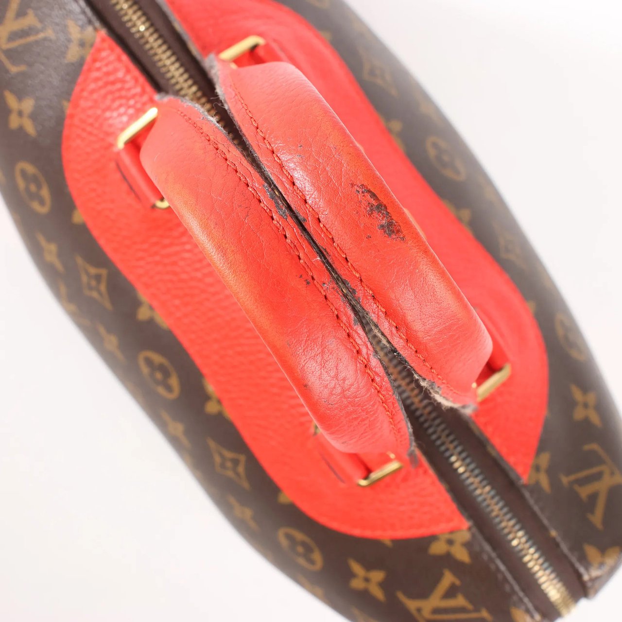 Louis Vuitton Louis Vuitton Retiro PM Monogram Canvas Handbag in Brown x Red M50057 Divers