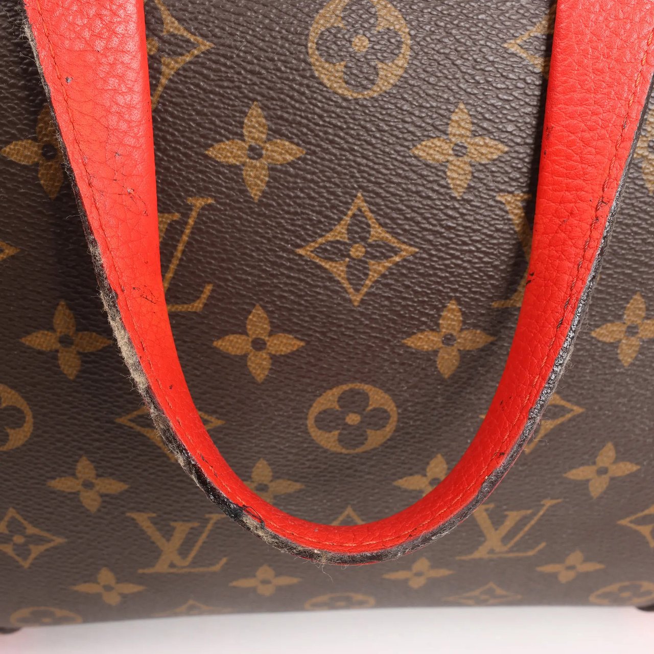 Louis Vuitton Louis Vuitton Retiro PM Monogram Canvas Handbag in Brown x Red M50057 Divers