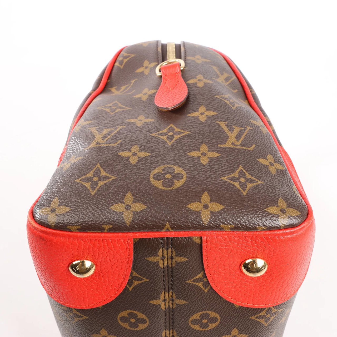 Louis Vuitton Louis Vuitton Retiro PM Monogram Canvas Handbag in Brown x Red M50057 Divers