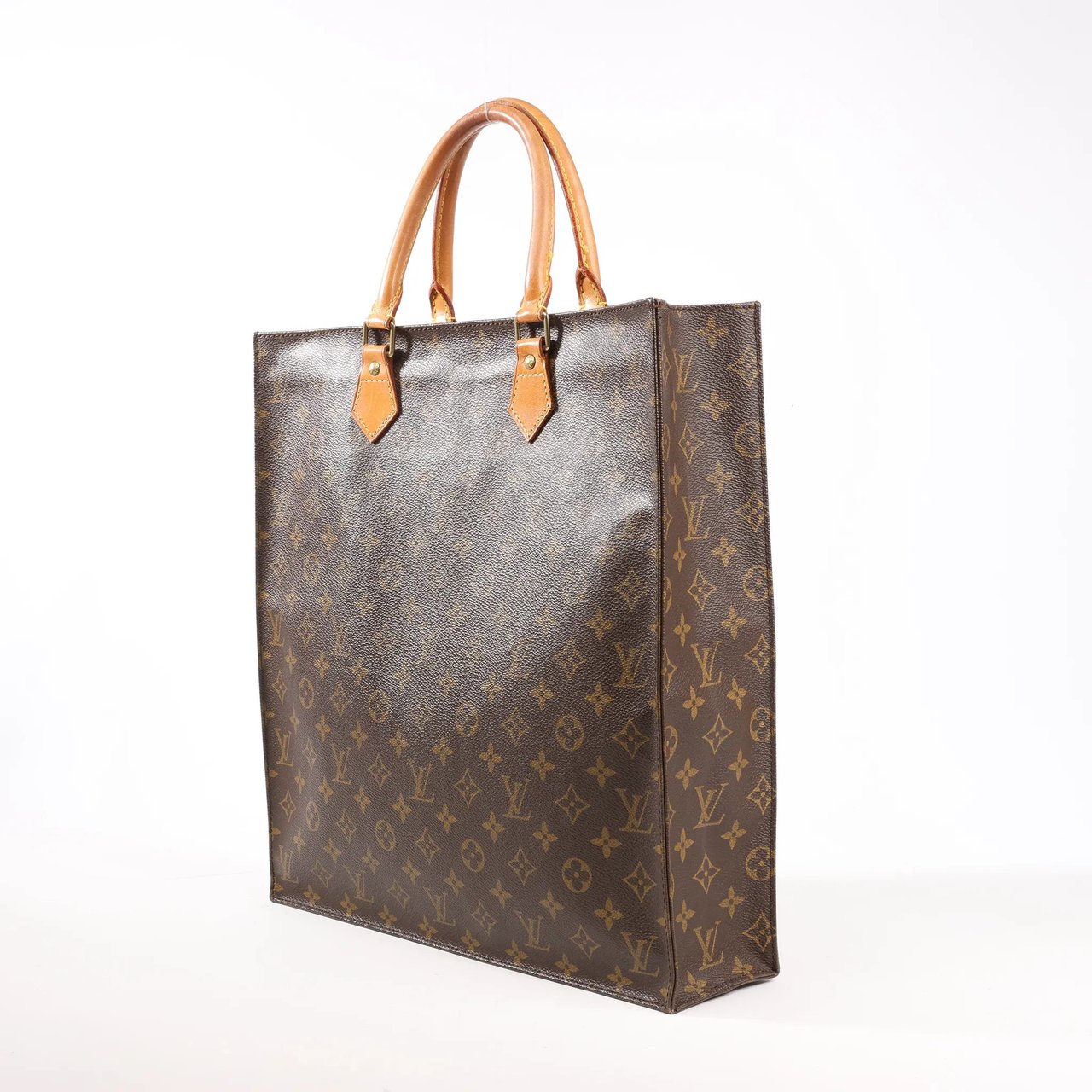 Louis Vuitton Louis Vuitton Sac Plat GM Monogram Canvas Handbag in Brown M51140 Bruin