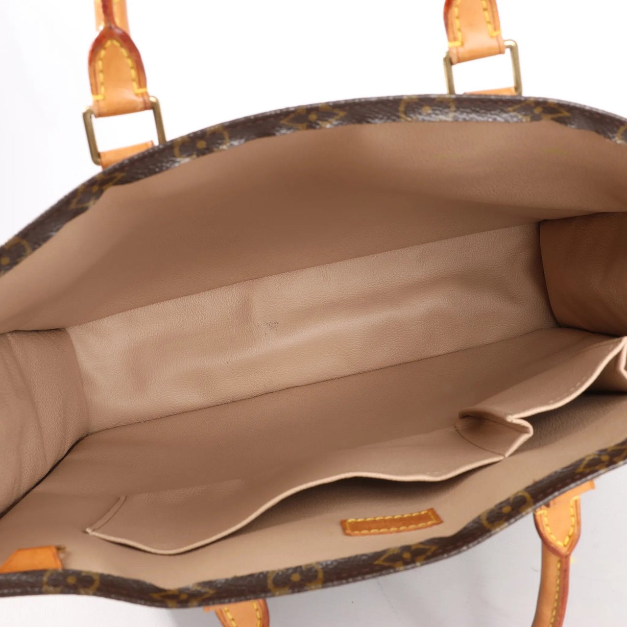 Louis Vuitton Louis Vuitton Sac Plat GM Monogram Canvas Handbag in Brown M51140 Bruin