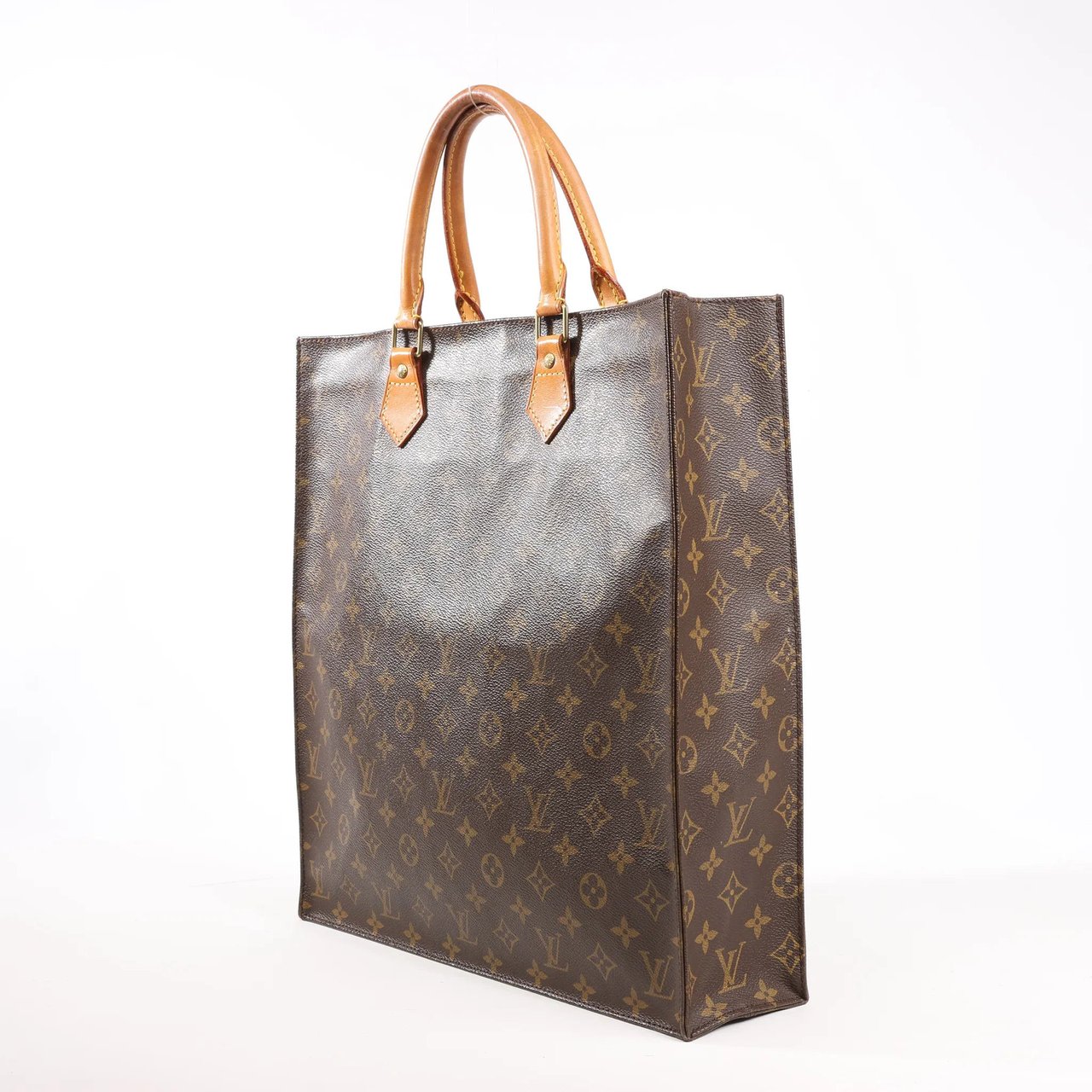 Louis Vuitton Louis Vuitton Sac Plat GM Monogram Canvas Handbag in Brown M51140 Bruin