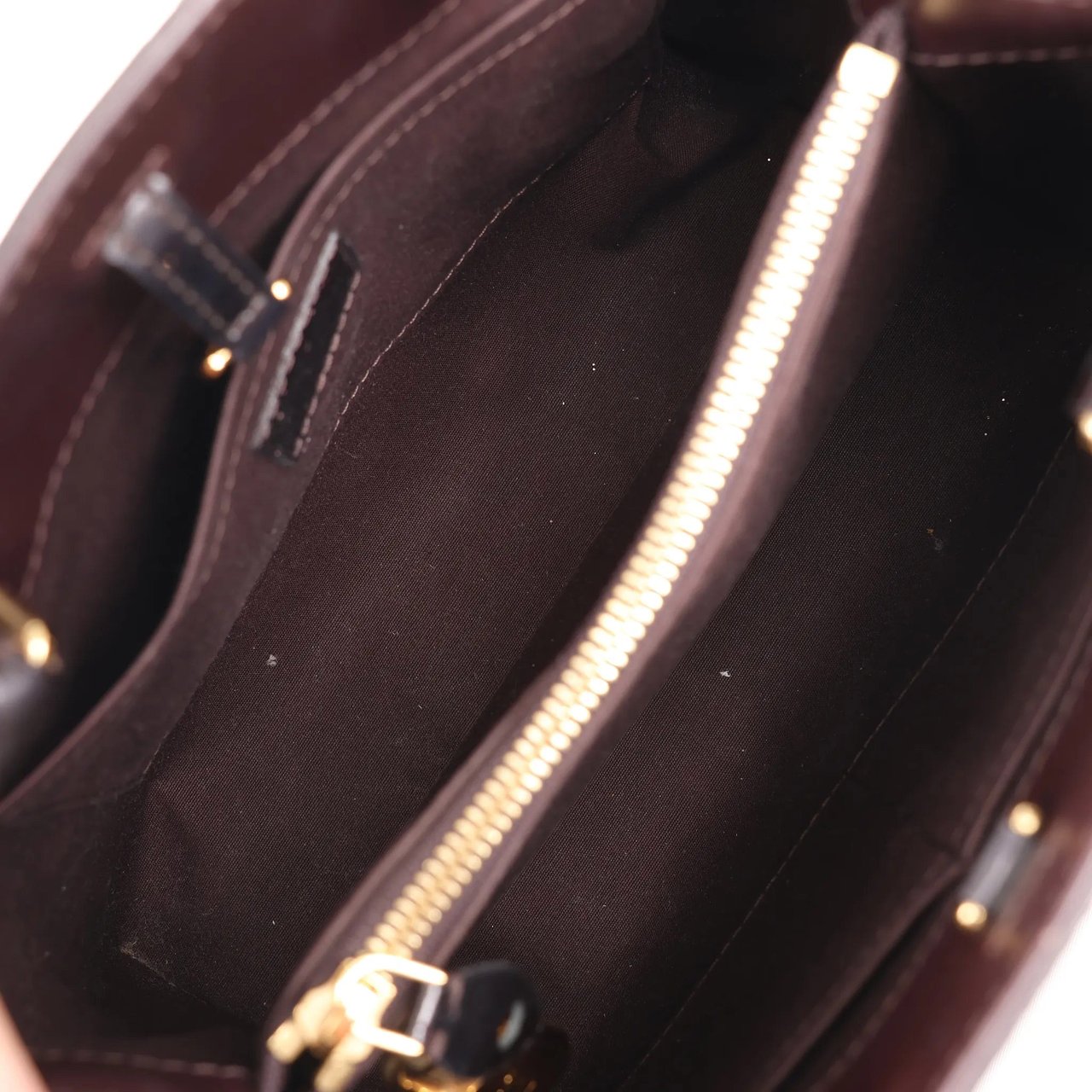 Louis Vuitton Louis Vuitton Montaigne BB Vernis Patent Leather 2Way Handbag in Dark Purple M50403 Maroon