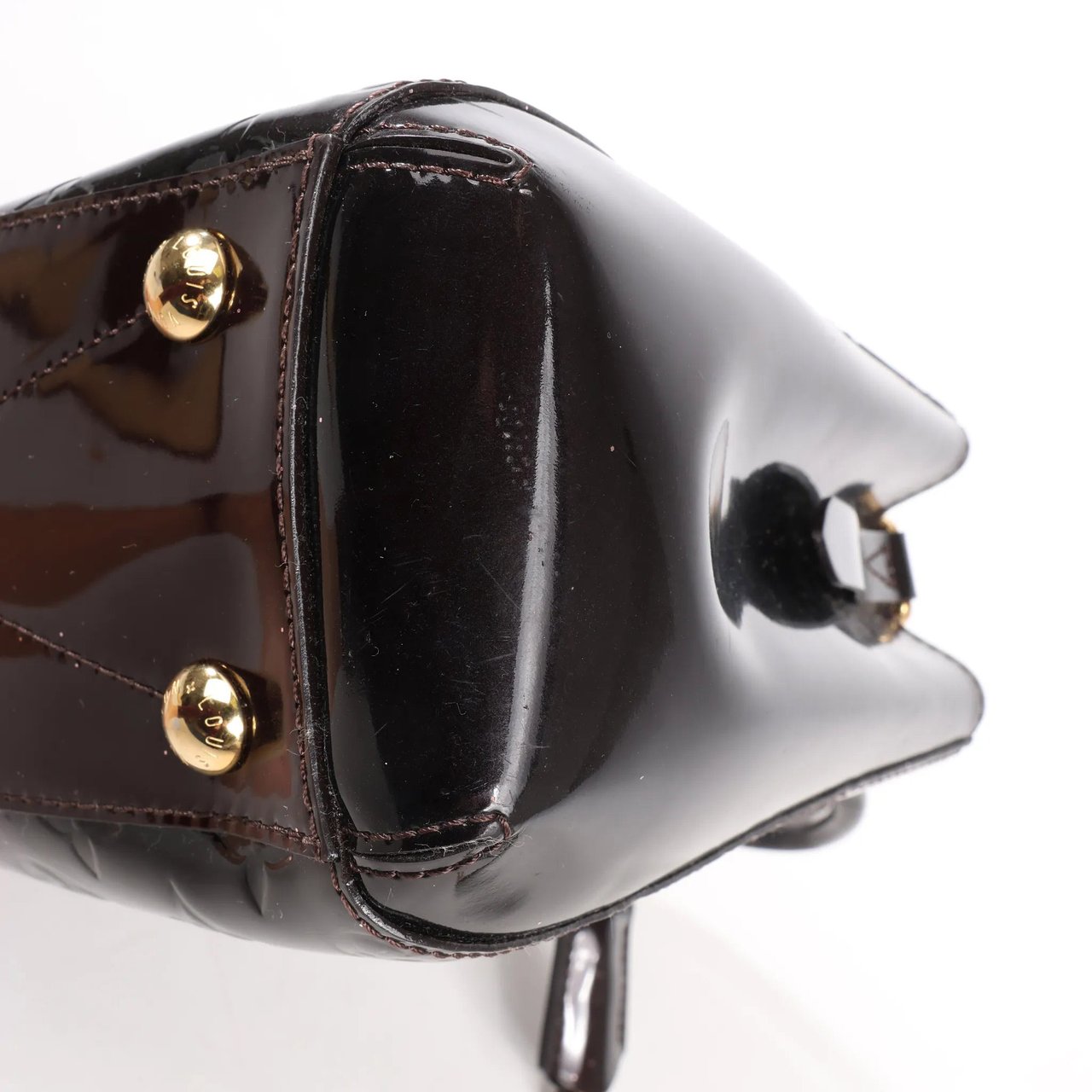 Louis Vuitton Louis Vuitton Montaigne BB Vernis Patent Leather 2Way Handbag in Dark Purple M50403 Maroon