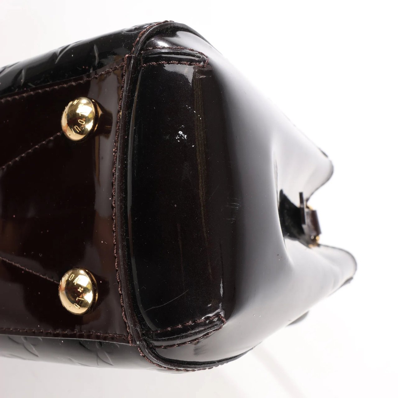 Louis Vuitton Louis Vuitton Montaigne BB Vernis Patent Leather 2Way Handbag in Dark Purple M50403 Maroon