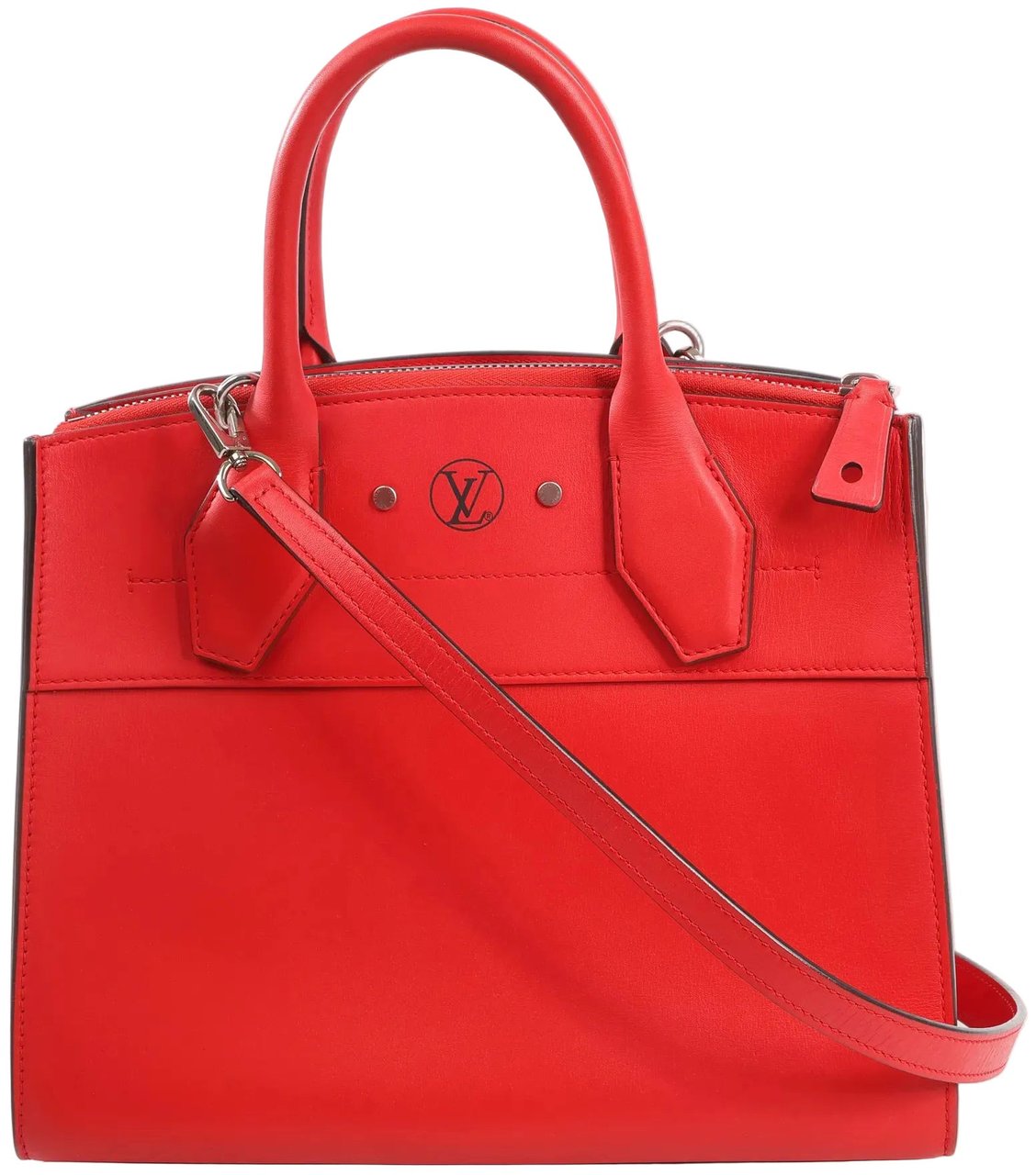 Louis Vuitton Louis Vuitton City Steamer PM Taurillon 2Way Handbag in Red M51030 Divers