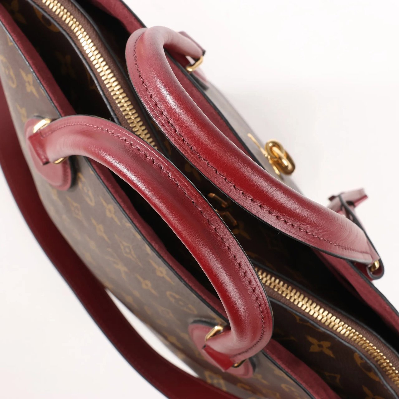 Louis Vuitton Louis Vuitton Flower MM Monogram Shoulder Bag in Brown x Burgundy M44348 Bruin