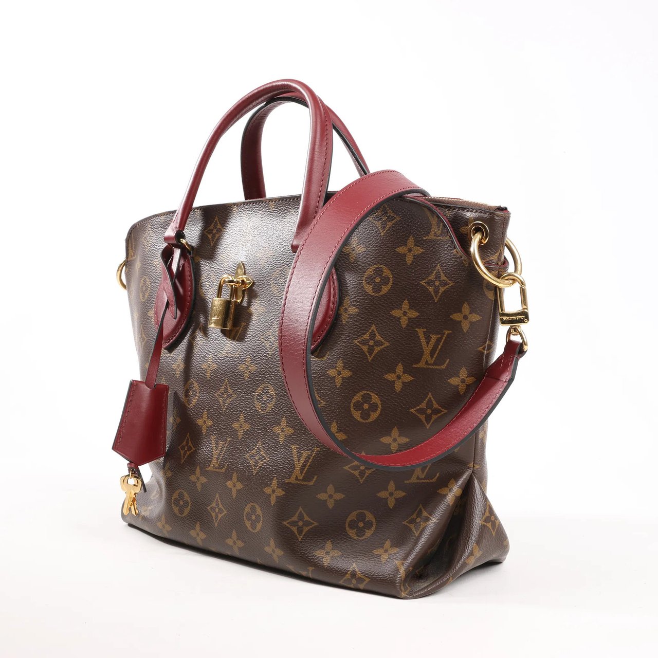 Louis Vuitton Louis Vuitton Flower MM Monogram Shoulder Bag in Brown x Burgundy M44348 Bruin
