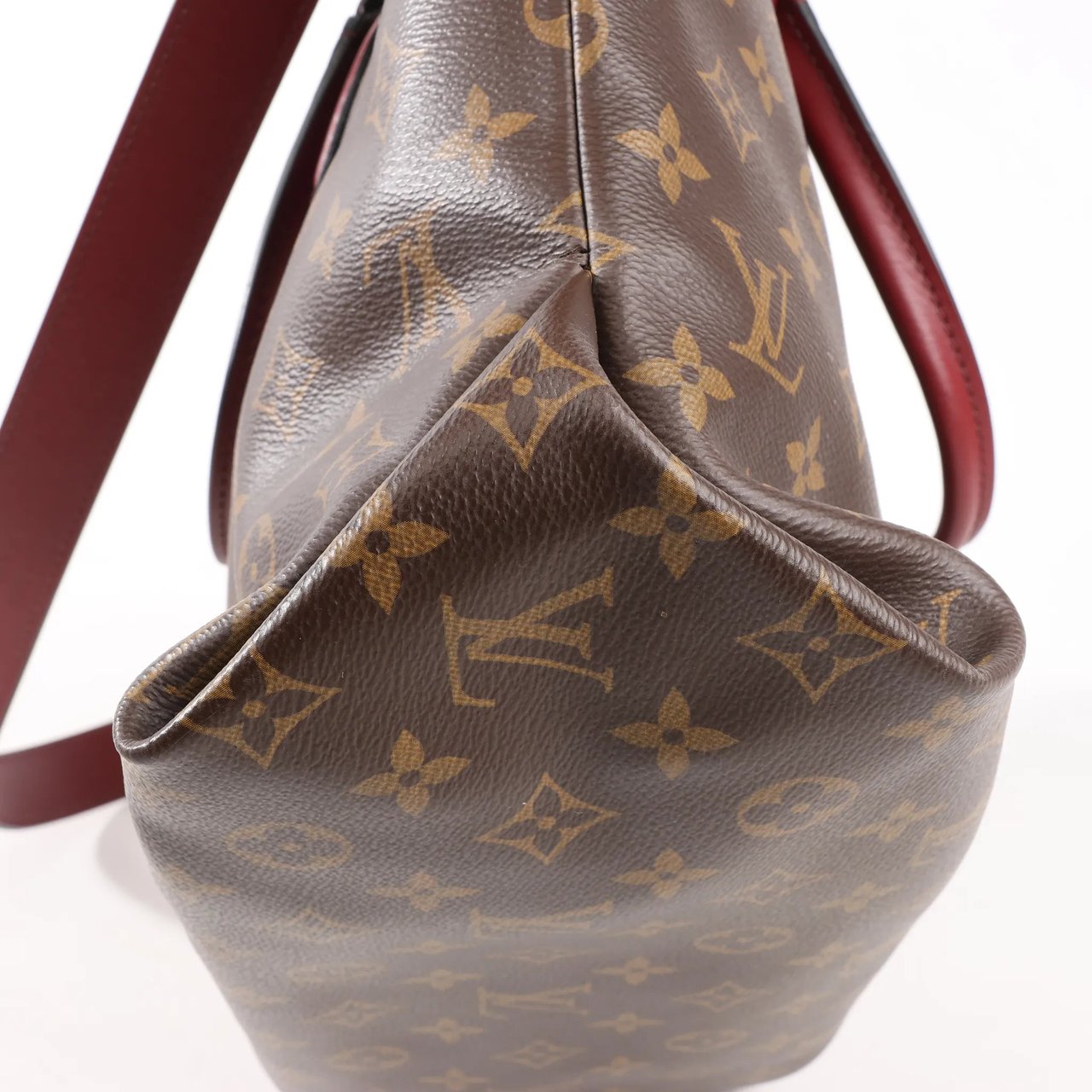 Louis Vuitton Louis Vuitton Flower MM Monogram Shoulder Bag in Brown x Burgundy M44348 Bruin