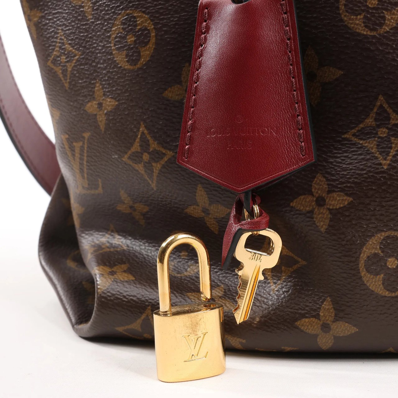 Louis Vuitton Louis Vuitton Flower MM Monogram Shoulder Bag in Brown x Burgundy M44348 Bruin