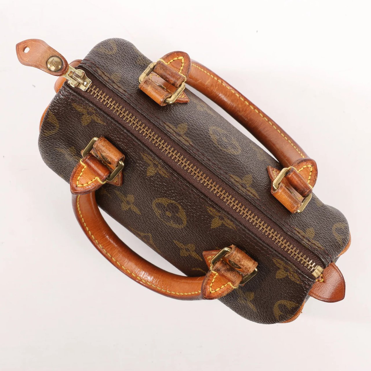 Louis Vuitton Louis Vuitton Speedy Nano Monogram Handbag in Brown M41534 Bruin