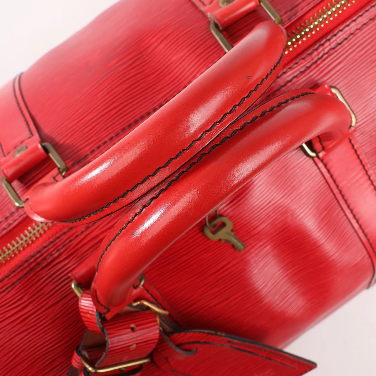 Louis Vuitton Louis Vuitton Keepall 55 Epi Leather Travel Bag in Red M42957 Divers