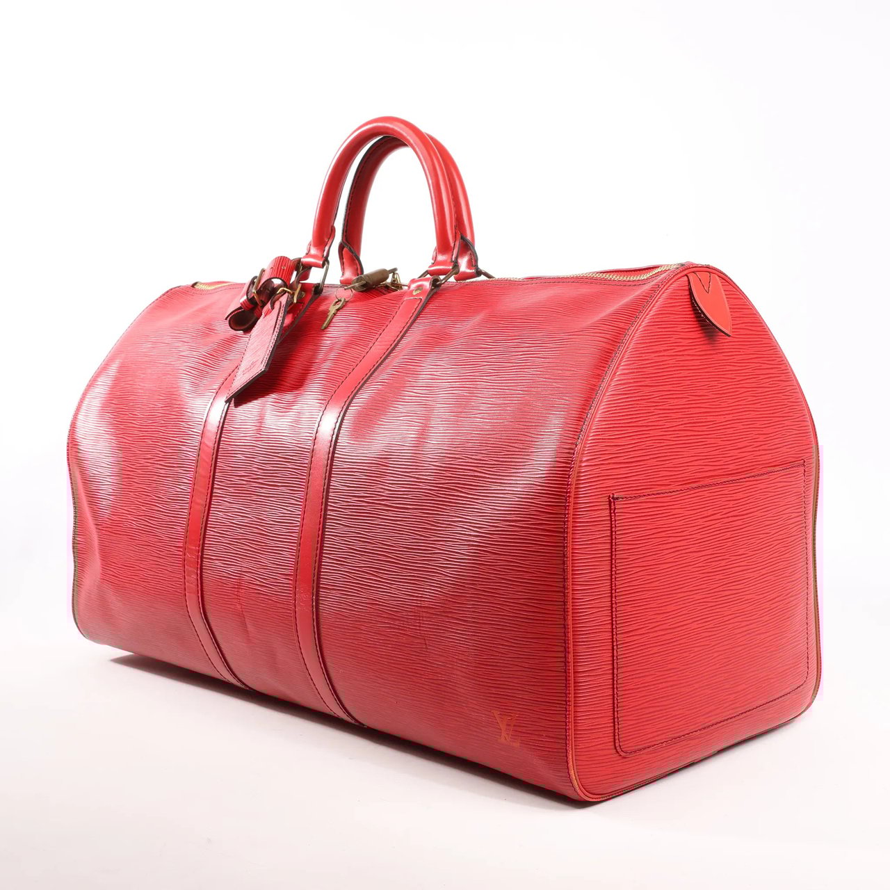 Louis Vuitton Louis Vuitton Keepall 55 Epi Leather Travel Bag in Red M42957 Divers