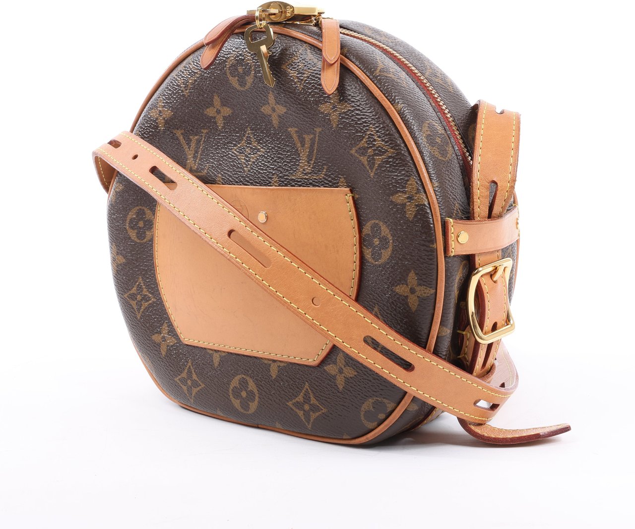 Louis Vuitton Louis Vuitton Boite Chapeau Souple MM Monogram Leather Sholder Bag M45647 Bruin