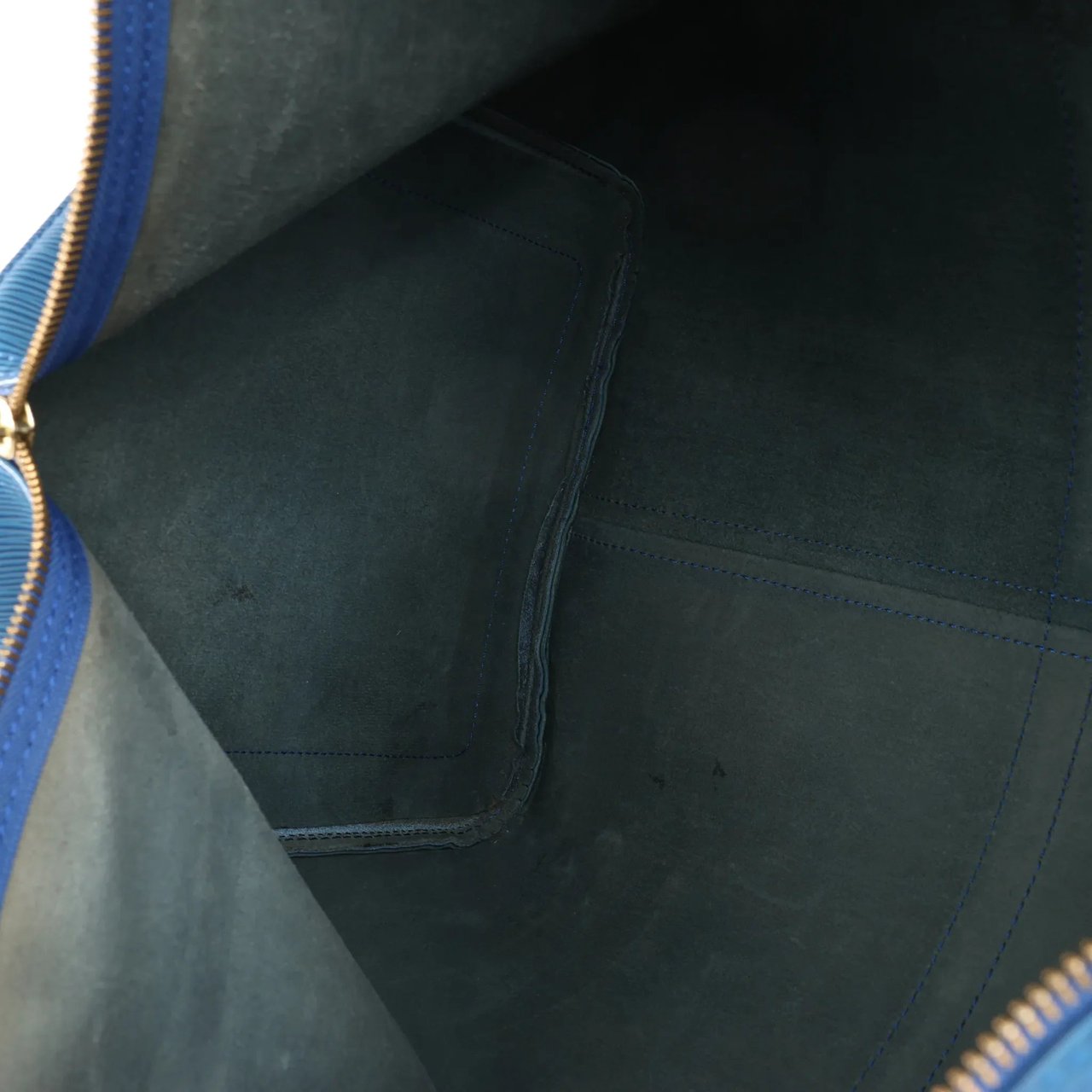 Louis Vuitton Louis Vuitton Epi Leather Keepall 55 Travel Bag in Blue M42955 Zwart