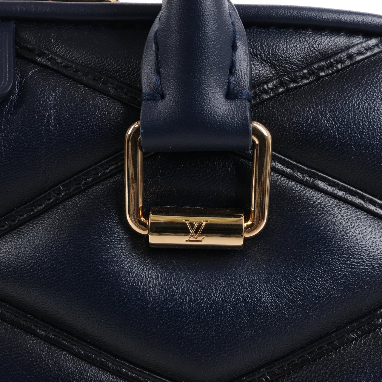 Louis Vuitton Louis Vuitton Malletage Alma GM Handbag in Navy Blue M23723 Navy