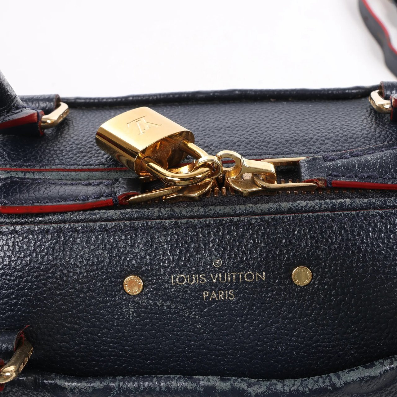 Louis Vuitton Louis Vuitton Monogram Empreinte Speedy 25 Bandoulière 2Way Handbag in Navy Blue M43501 Navy
