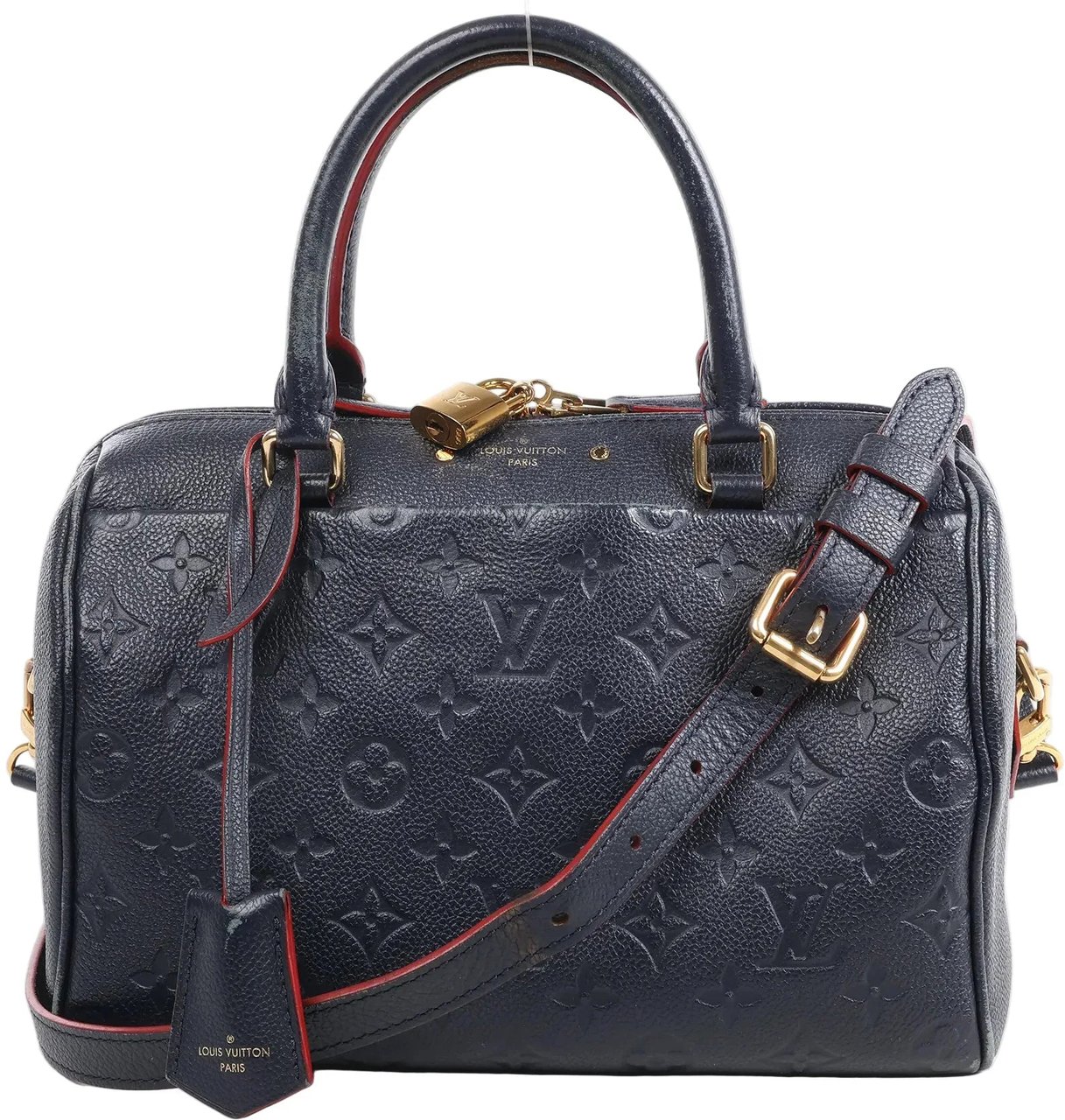 Louis Vuitton Louis Vuitton Monogram Empreinte Speedy 25 Bandoulière 2Way Handbag in Navy Blue M43501 Navy