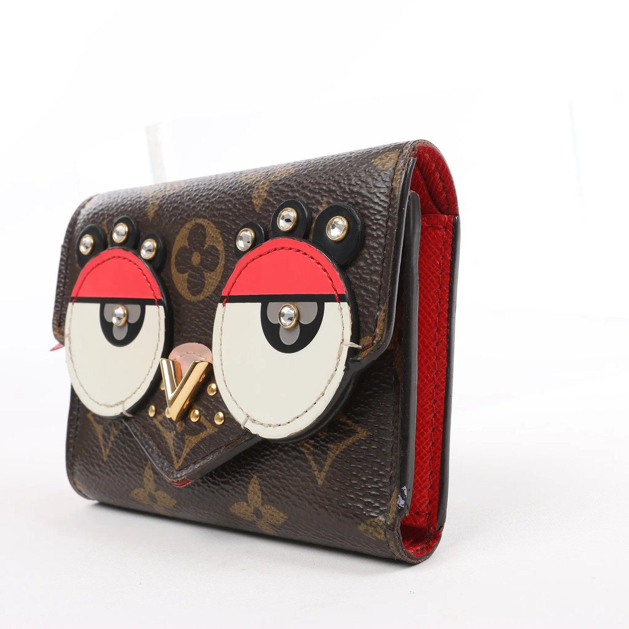 Louis Vuitton Louis Vuitton Monogram Portefeuille Victorine Lovely Bird in Red M67244 Bruin