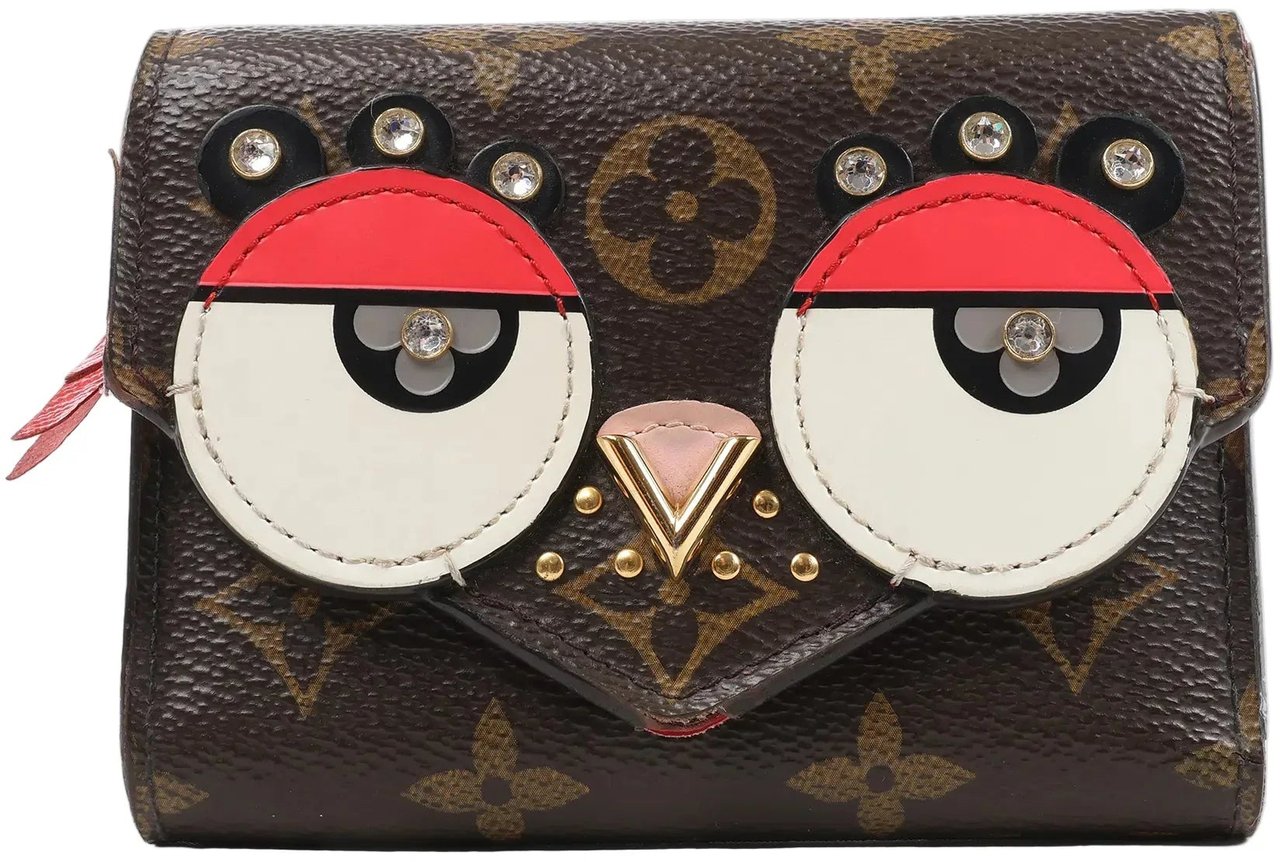 Louis Vuitton Louis Vuitton Monogram Portefeuille Victorine Lovely Bird in Red M67244 Bruin