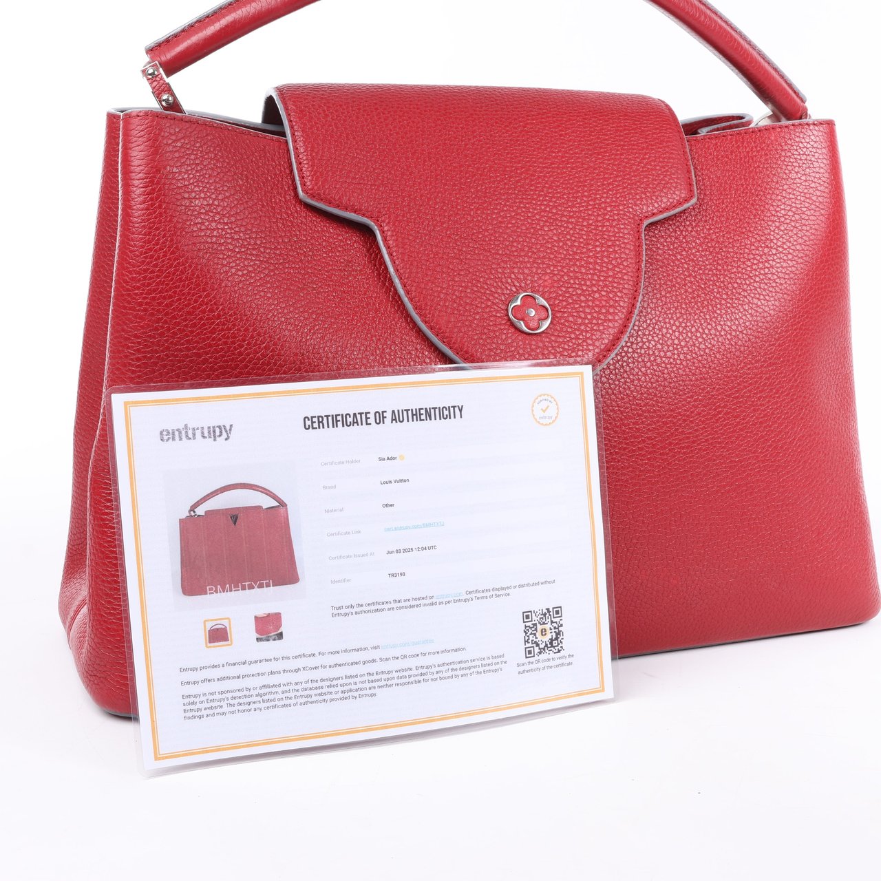 Louis Vuitton Louis Vuitton Parnassea Capucines GM Handbag in Red M48871 Rood