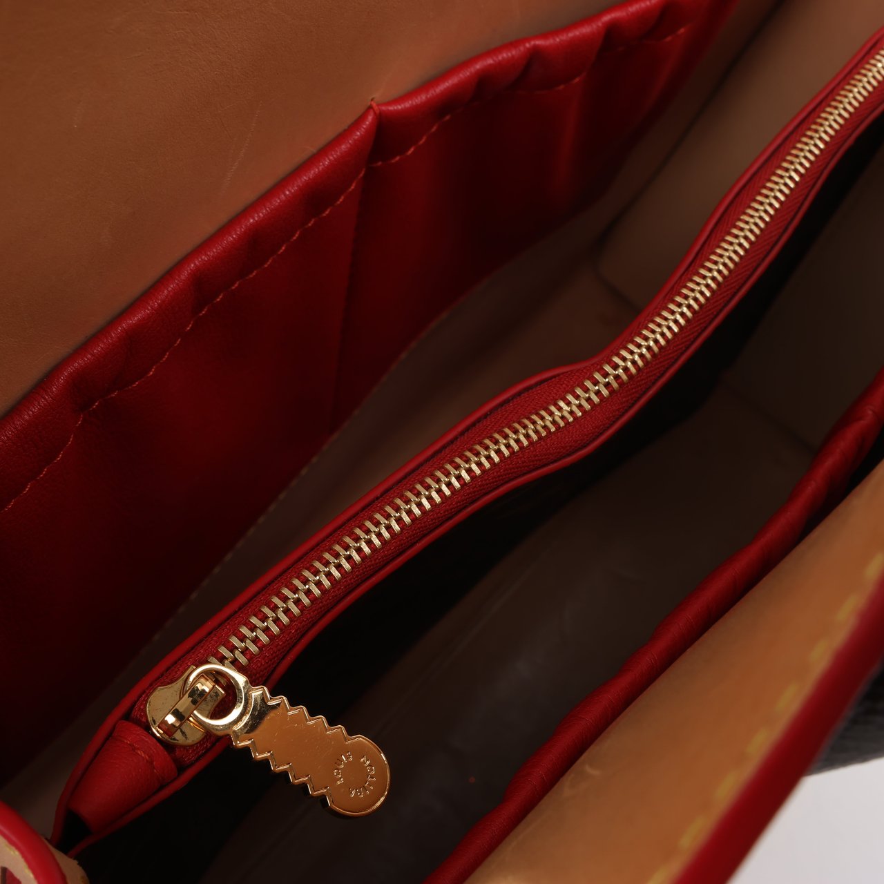 Louis Vuitton Louis Vuitton x Christian Louboutin Monogram Iconoclast Handbag in Brown x Red M41234 Divers